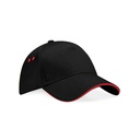 Czapka 5-panelowa Bawelniana CB15C - Black & Classic Red