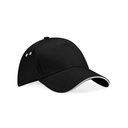 Czapka 5-panelowa Bawelniana CB15C - Black & Light Grey