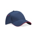 Czapka 5-panelowa Bawelniana CB15C - French Navy & Classic Red
