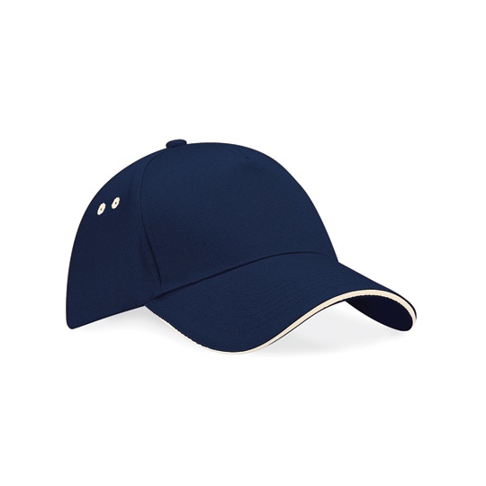 Czapka 5-panelowa Bawelniana CB15C - French Navy & Putty