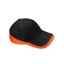 Czapka Pieciopanelowa Bawelniana Twill CB171 - Black & Orange