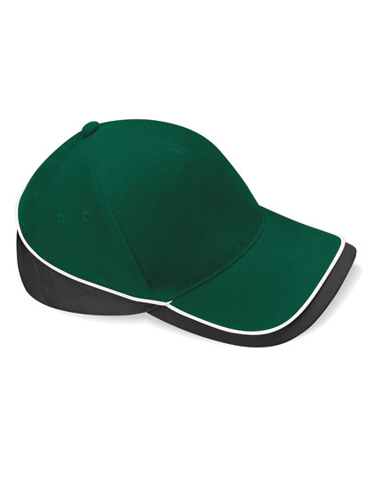 Czapka Pieciopanelowa Bawełniana Twill CB171 - Bottle Green & Black