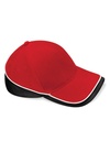 Czapka Pieciopanelowa Bawelniana Twill CB171 - Classic Red & Black