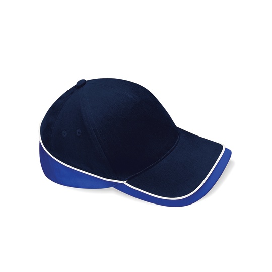 Czapka Pieciopanelowa Bawelniana Twill CB171 - French Navy & Bright Royal