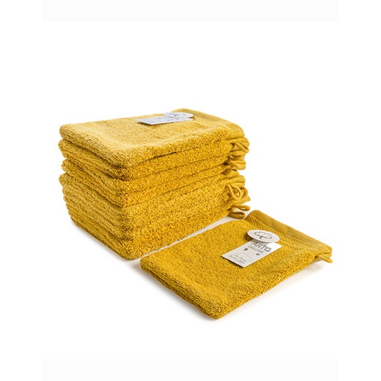 Rekawica do mycia bawelna czesana AR601 - Mustard