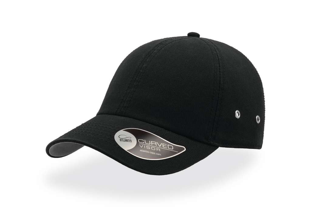 Czapka 6-panelowa Bawełna Chino AT601 - Black