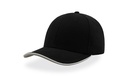 Czapka 6-panelowa Bawelniana AT602 - Black & White & Grey