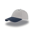 Czapka 6-panelowa Bawelniana AT610 - Grey & Navy & Grey