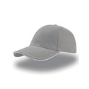 Czapka 6-panelowa Bawelniana AT610 - Light Grey & White