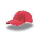 Czapka 6-panelowa Bawelniana AT610 - Red & White