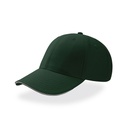 Czapka 6 panelowa Bawelniana AT612 - Bottle Green & White
