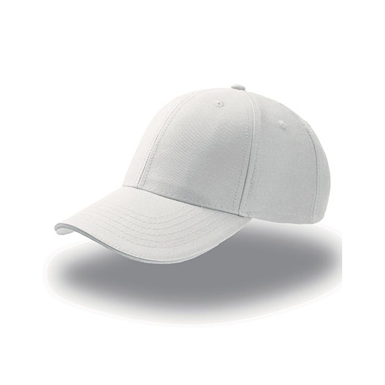 Czapka 6 panelowa Bawelniana AT612 - White & White