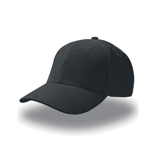 Czapka z daszkiem 6 panelowa bawelniana AT623 - Black