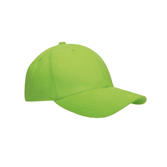 Czapka 6-panelowa Czesana Bawełna C1926 - Lime Green