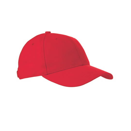 Czapka 6-panelowa Czesana Bawełna C1926 - Red