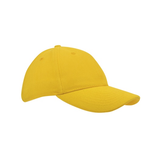 Czapka 6-panelowa Czesana Bawelna C1926 - Yellow