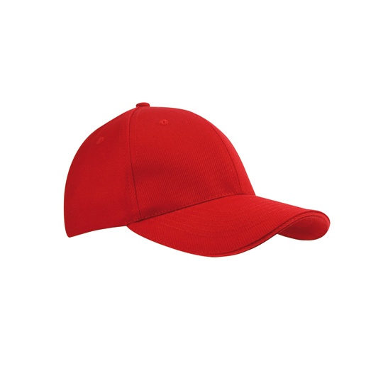 Czapka 6-panelowa Bawelniana C683 - Red & Red