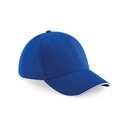 Czapka 6 panelowa Bawelniana Daszek Sandwich CB20 - Bright Royal & White