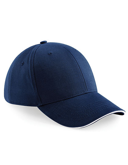 Czapka 6 panelowa Bawełniana Daszek Sandwich CB20 - French Navy & White