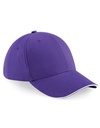 Czapka 6 panelowa Bawełniana Daszek Sandwich CB20 - Purple & White