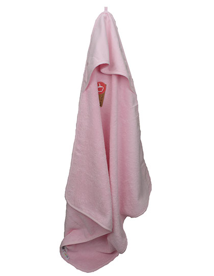 Recznik Dzieciecy z Kapturem Bawelniany AR731 - Light Pink & Light Pink & Light Pink