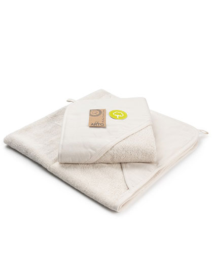 Recznik Dzieciecy z Kapturem Bawelniany AR731 - Cream & Cream & Cream
