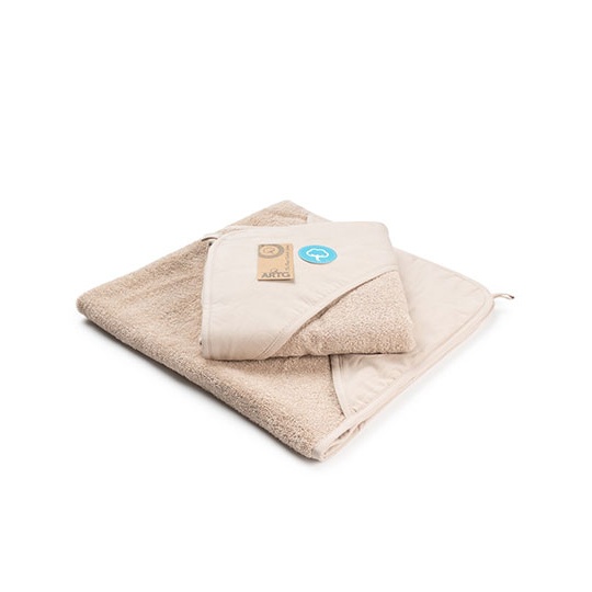 Recznik Dzieciecy z Kapturem Bawelniany AR731 - Taupe & Taupe & Taupe
