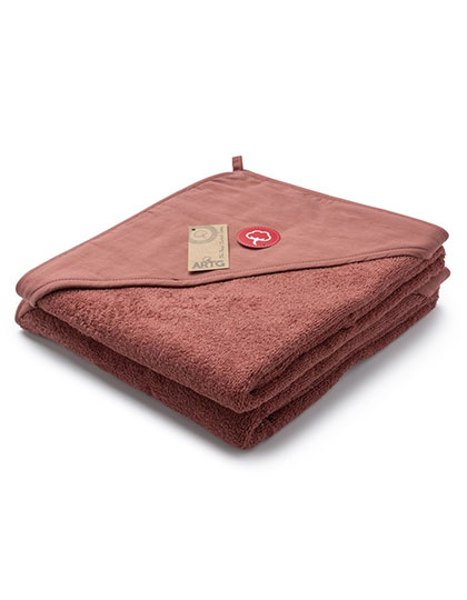 Recznik Dzieciecy z Kapturem Bawelniany AR732 - Old Pink