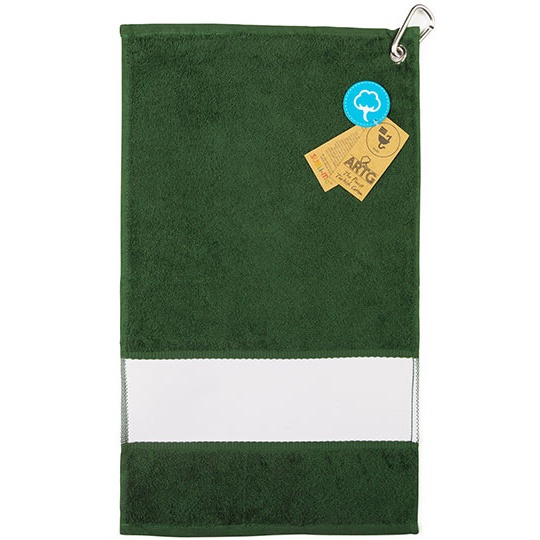 Recznik Golfowy Bawelniany z Bordiura Sublimacyjna AR814 - Dark Green