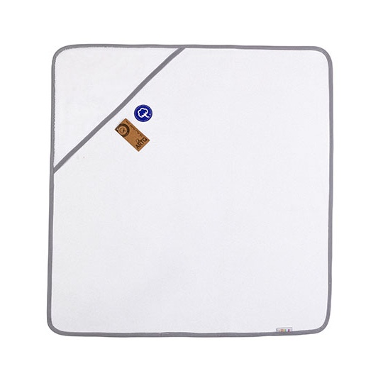 Recznik z Kapturem Bardzo Miekki Poliester Bawelna AR892 - White & Anthracite Grey