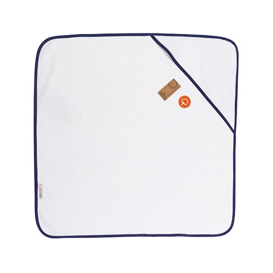 Ręcznik z kapturem AR892 - White & French Navy