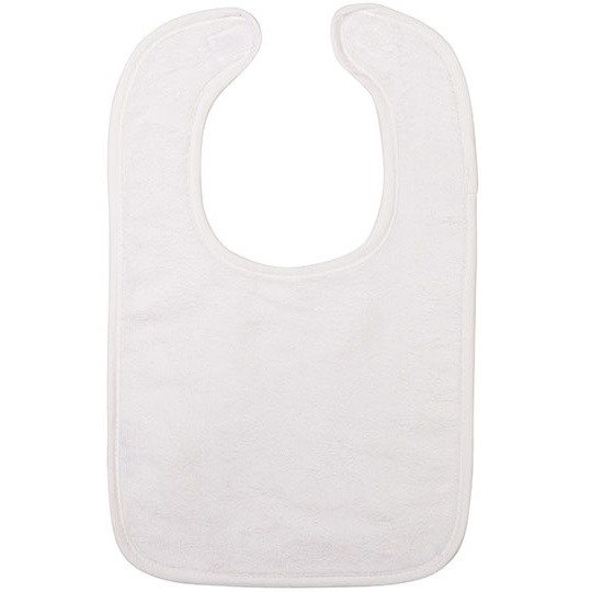 Śliniak Dziecięcy Poliester Bawełna AR894 - White & White