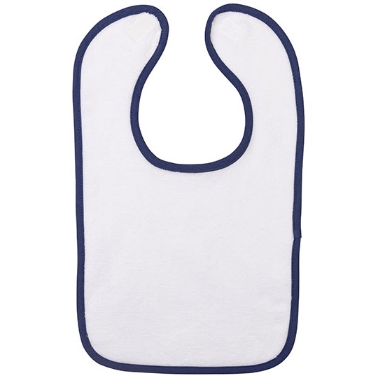 Śliniak Dziecięcy Poliester Bawełna AR894 - White & French Navy