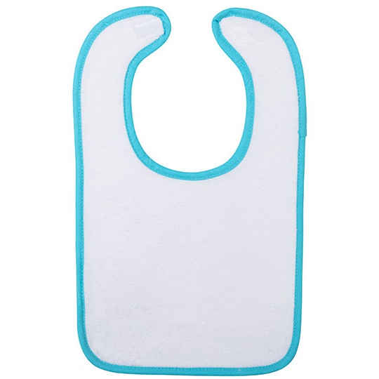 Śliniak Dziecięcy Poliester Bawełna AR894 - White & Aqua Blue