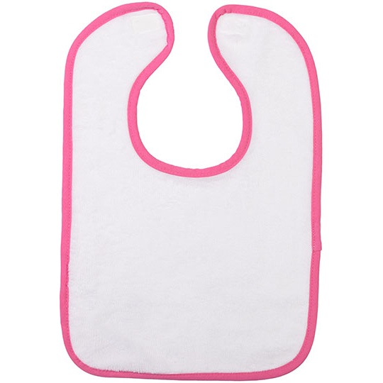 Sliniak Dzieciecy Poliester Bawelna AR894 - White & Pink