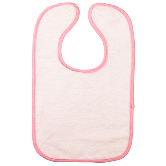 Śliniak Dziecięcy Poliester Bawełna AR894 - White & Light Pink