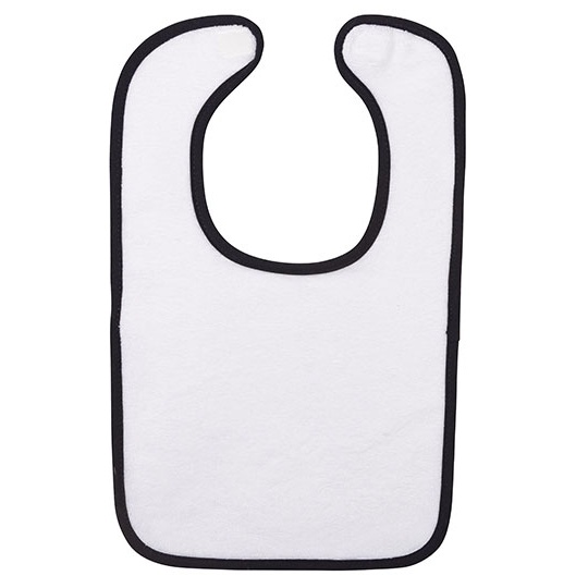 Śliniak Dziecięcy Poliester Bawełna AR894 - White & Black
