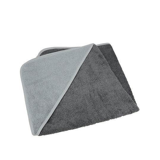Recznik Dzieciecy Bawelniany z Kapturem ARB032 - Graphite & Anthracite Grey & Anthracite Grey