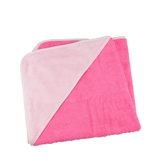 Recznik Dzieciecy Bawelniany z Kapturem ARB032 - Pink & Light Pink & Light Pink