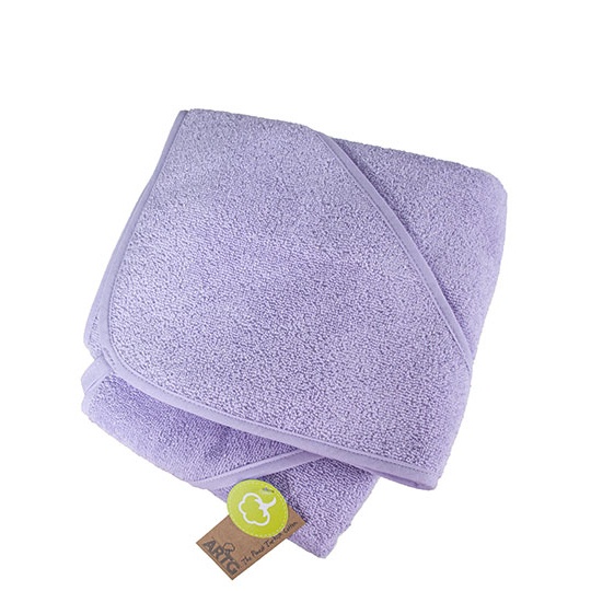 Recznik Dzieciecy Bawelniany z Kapturem ARB032 - Light Purple & Light Purple & Light Purple