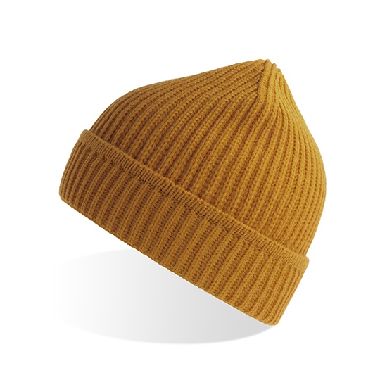 Czapka Dzianinowa Polylana Ekologiczna AT101 - Mustard