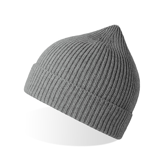 Czapka Prążkowana Z Recyklingu AT103 - Light Grey Melange