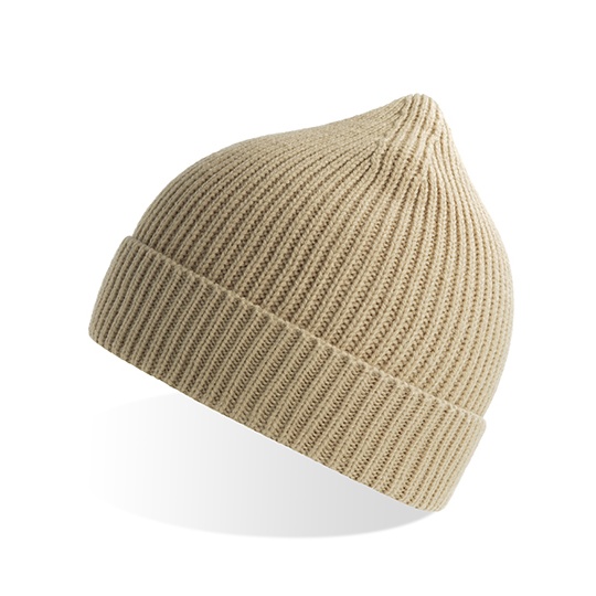 Czapka Prazkowana Z Recyklingu AT103 - Beige