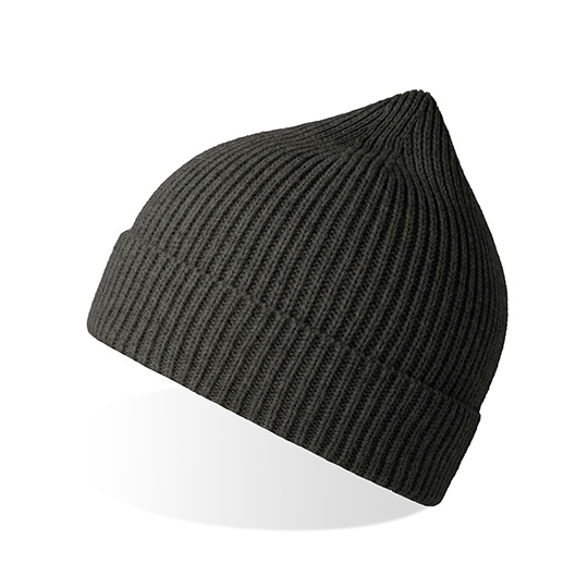 Czapka Prazkowana Z Recyklingu AT103 - Dark Grey Melange