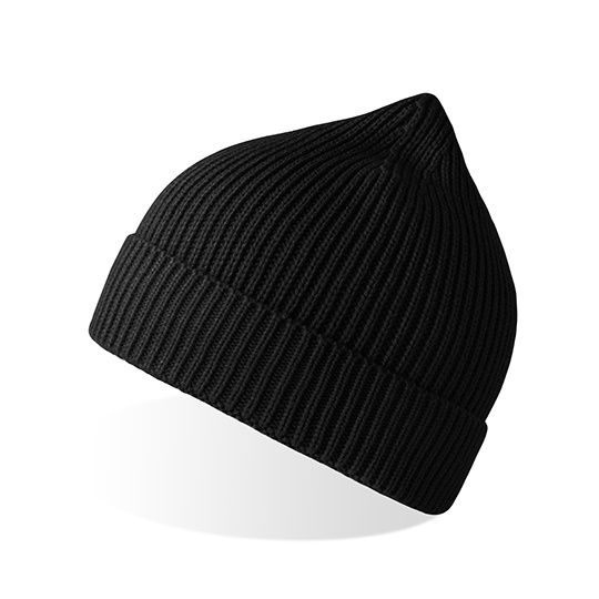 Czapka Prazkowana Z Recyklingu AT103 - Black