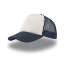 Czapka Trucker Snapback Poliestrowa Siateczkowa AT505 - White & Navy & Navy