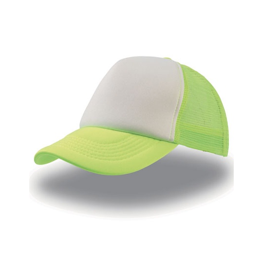 Czapka snapback AT505 - White & Yellow Fluo