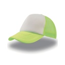 Czapka Trucker Snapback Poliestrowa Siateczkowa AT505 - White & Yellow Fluo & Yellow Fluo