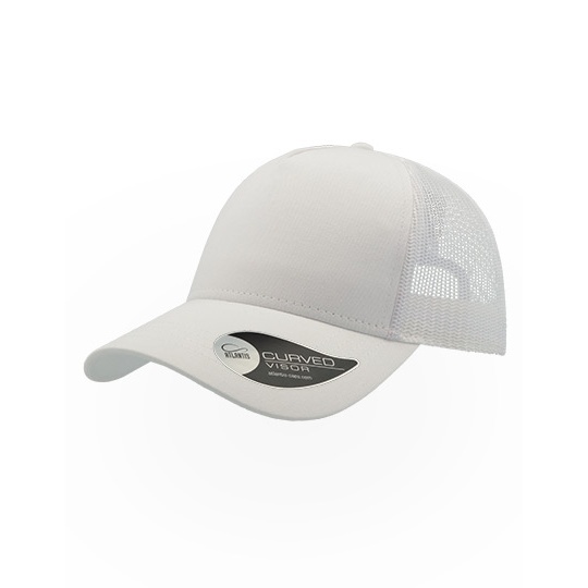 Czapka Snapback Siateczka Bawełniana AT511 - White & White
