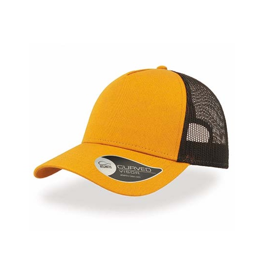 Czapka Snapback Siateczka Bawelniana AT511 - Mustard & Black